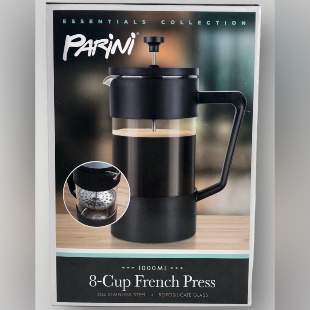 Black 8-Cup French Press Coffee Maker
